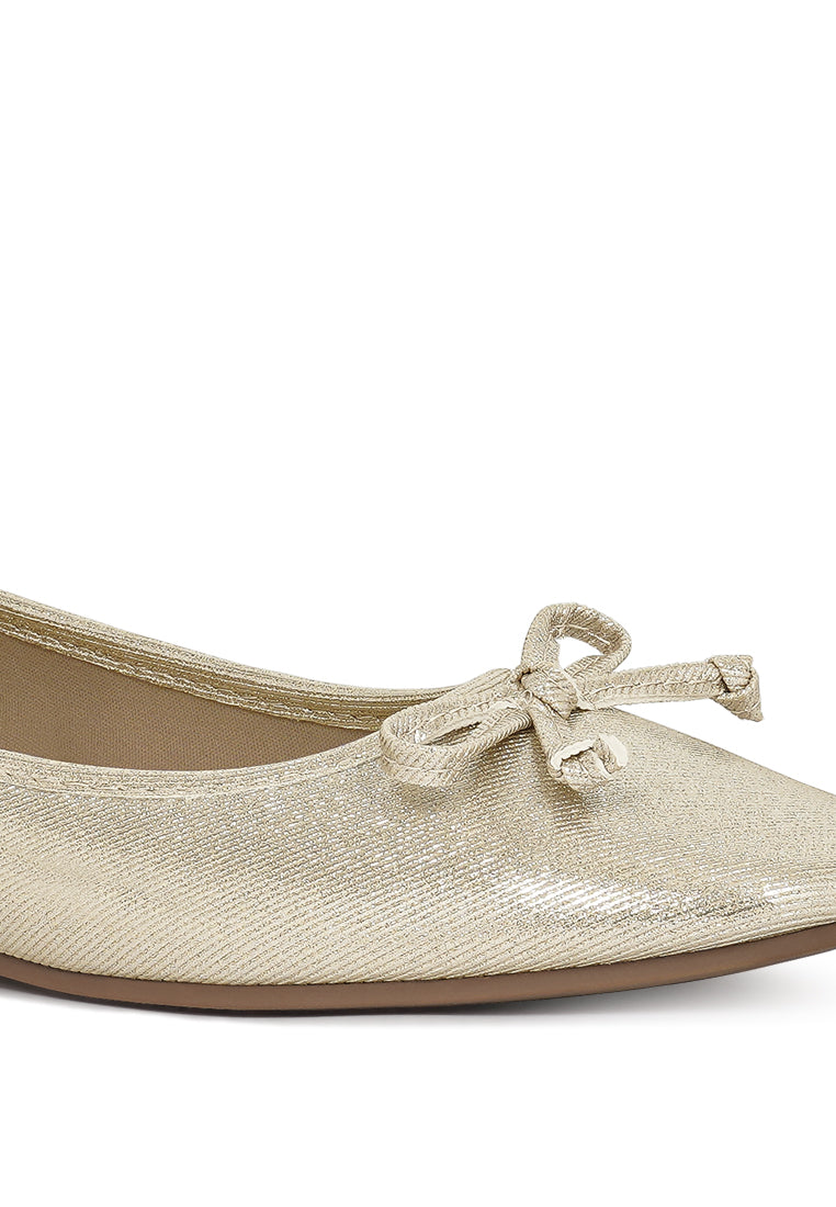 Women Glitter Faux Leather Ballerinas