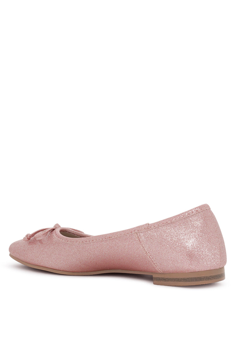 Women Glitter Faux Leather Ballerinas
