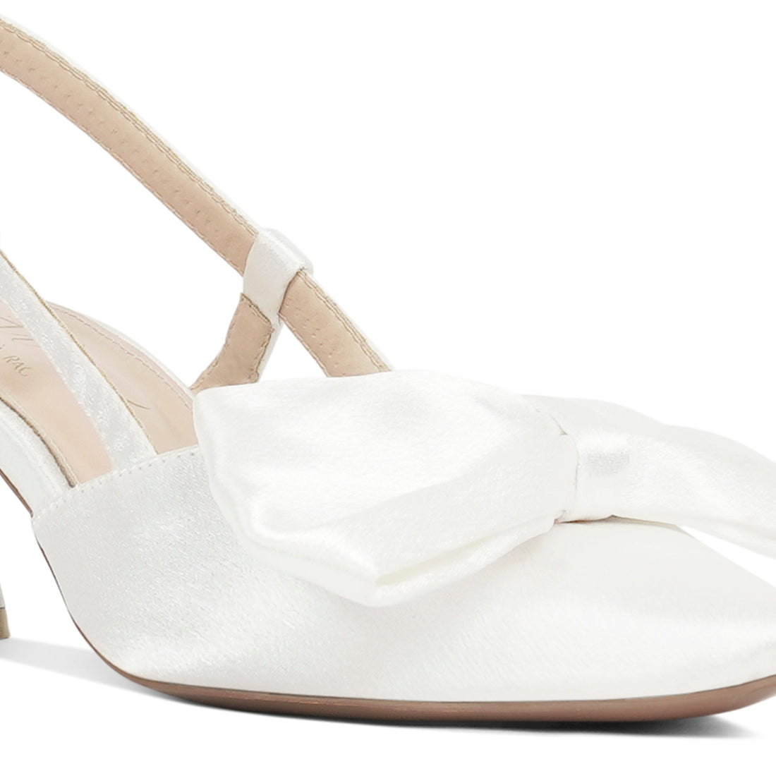 london rag women bow detail slingback sandals#color_white