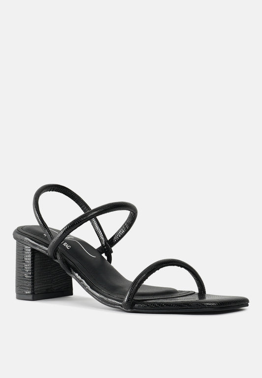 Croco Faux Leather Sandals