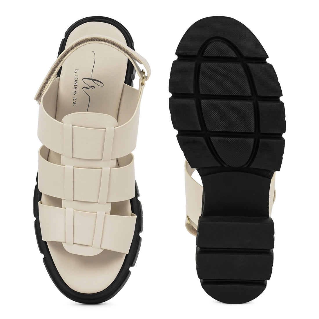 women faux leather strappy sandals#color_beige