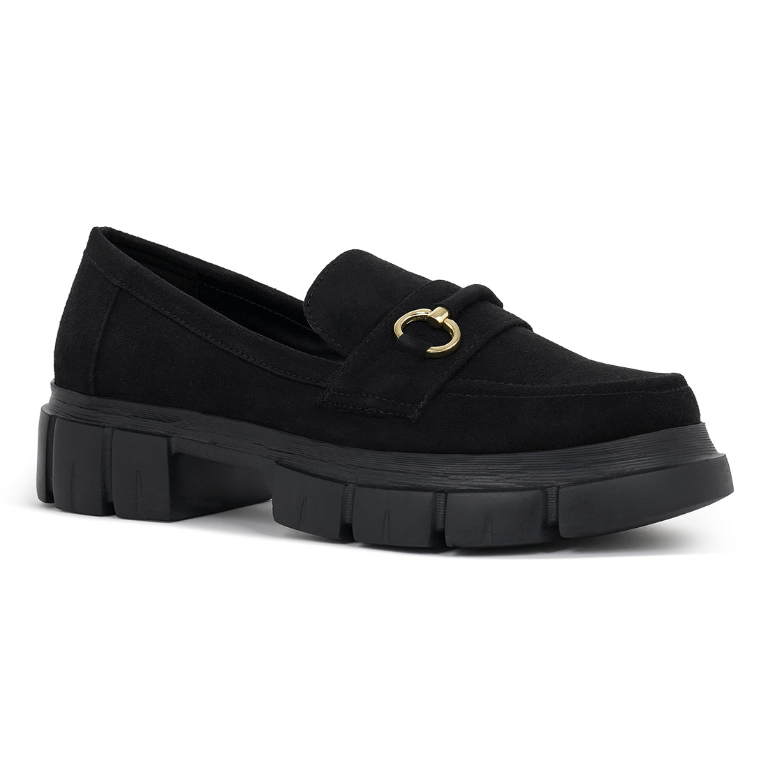 women soft microfiber chunky loafers#color_black