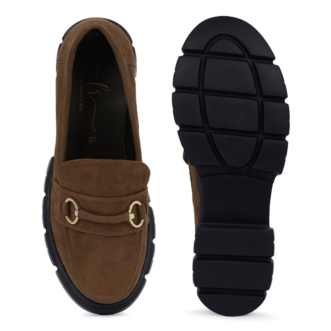 women soft microfiber chunky loafers#color_tan