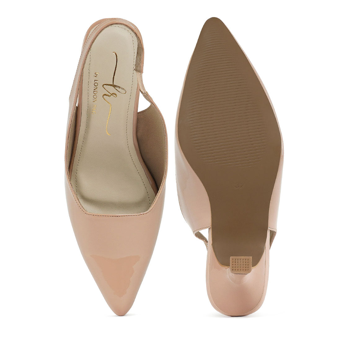 london rag women patent faux leather stiletto heels#color_light-pink