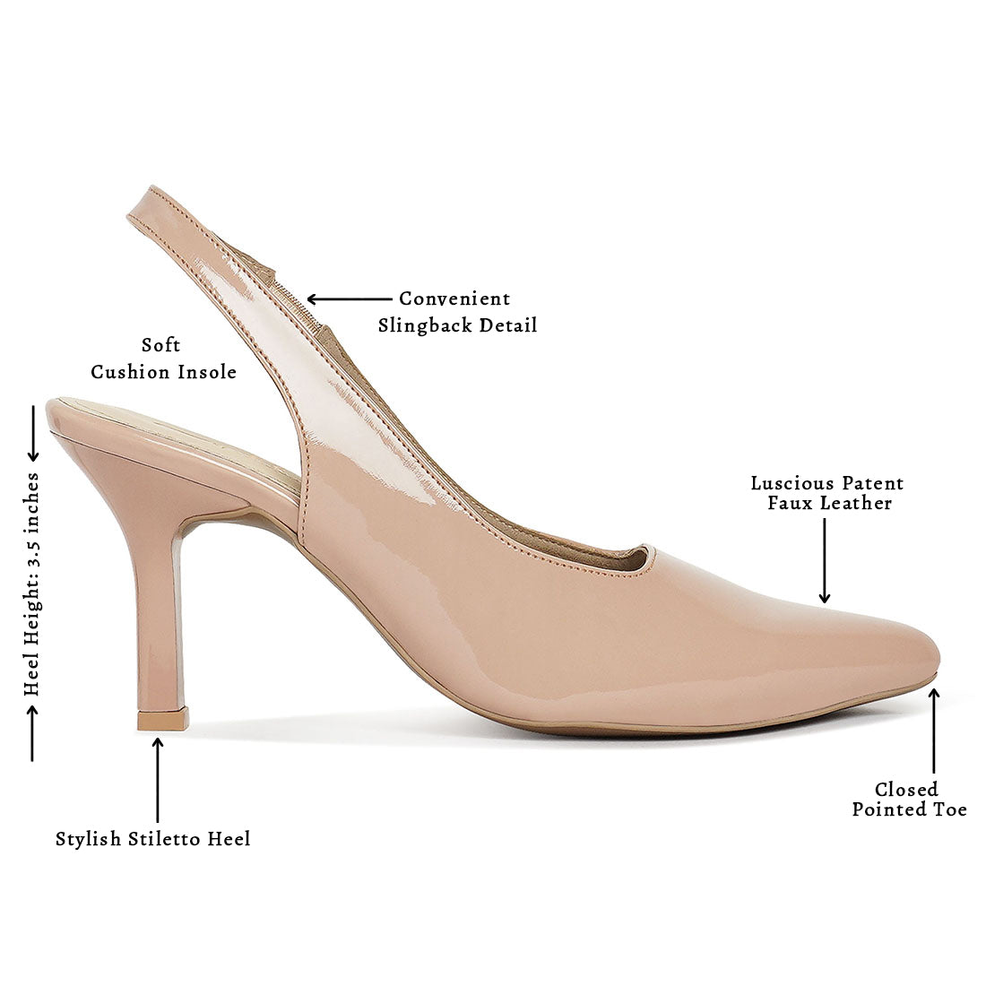 london rag women patent faux leather stiletto heels#color_Light-pink