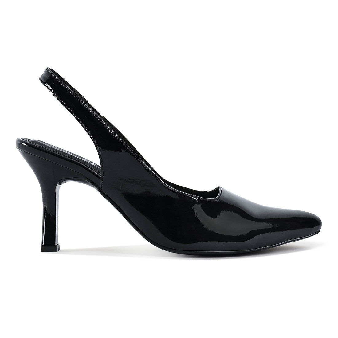 london rag women patent faux leather stiletto heels#color_black