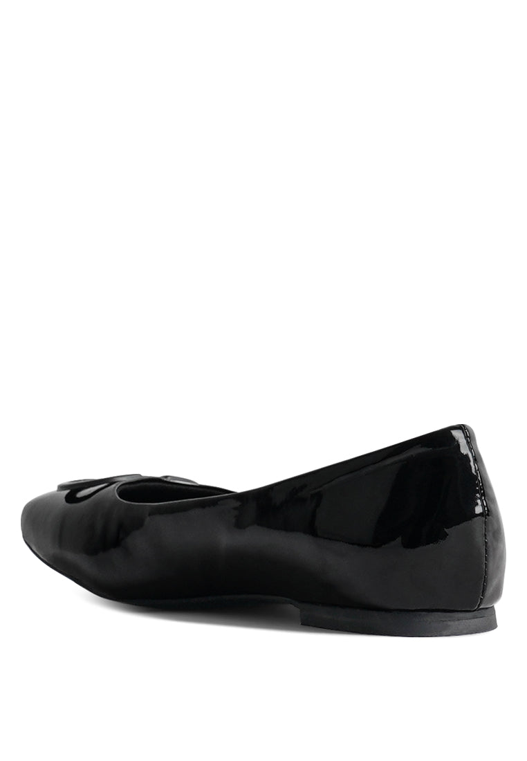 Women Pin Buckle Glitter Flat Ballerina