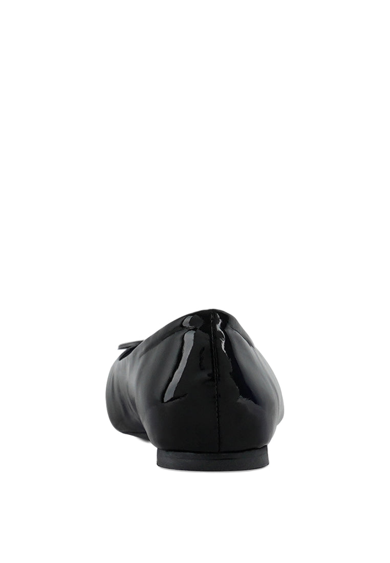 Women Pin Buckle Glitter Flat Ballerina