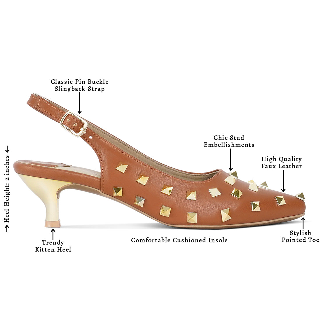 london rag women gold accent studded sandals#color_tan