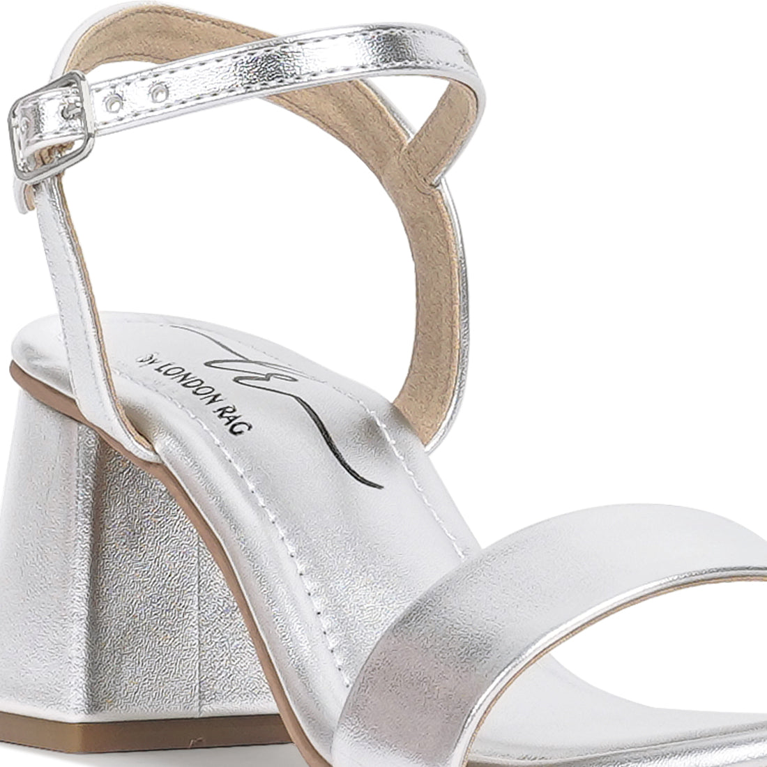 london rag women metallic faux leather sandals#color_silver