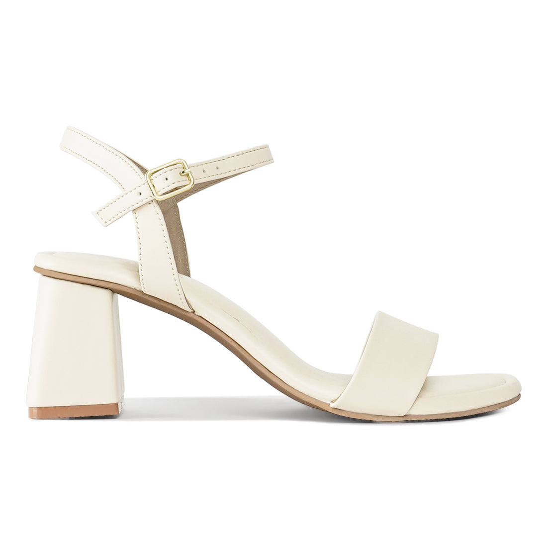 pin buckle strap block heels#color_beige