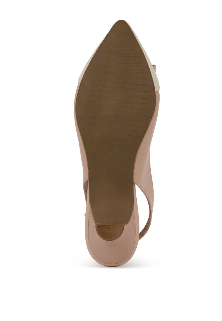 Women Flared Heel Bow Dress Heels