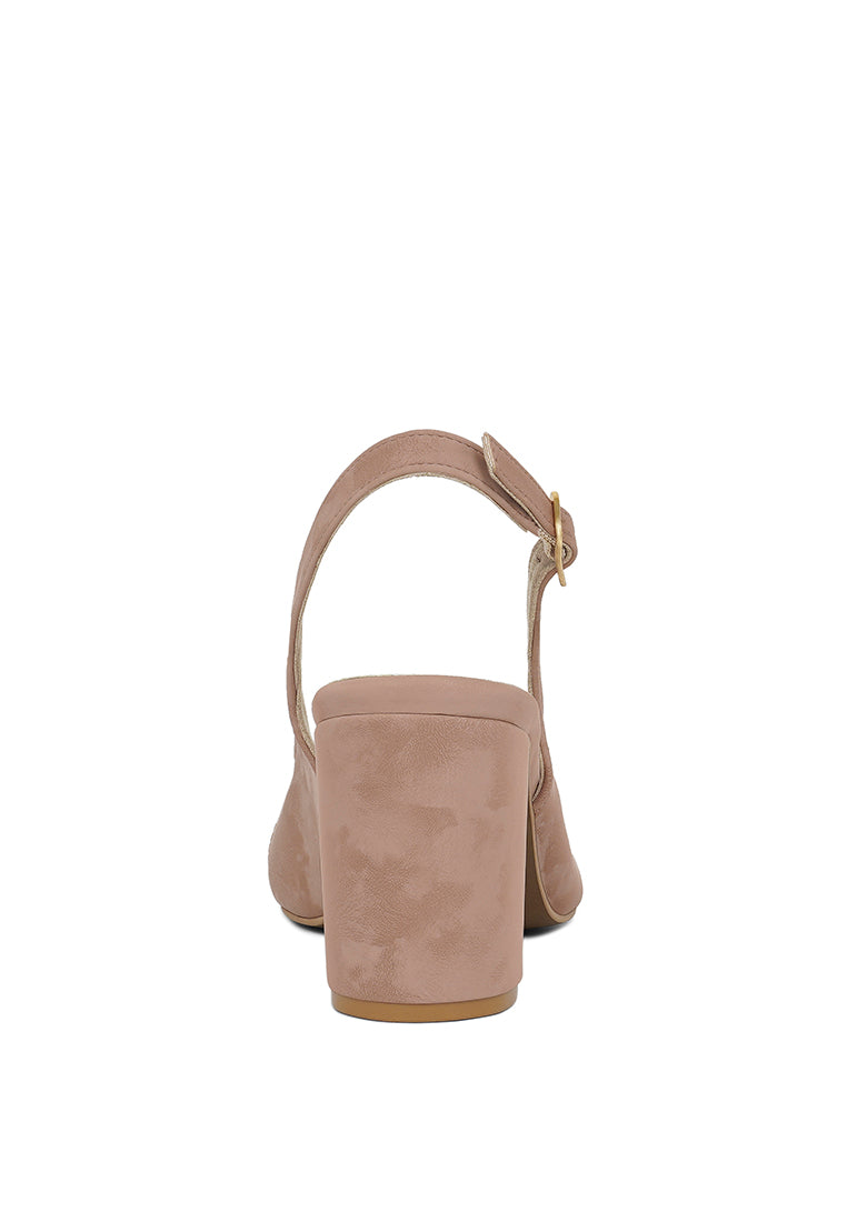 Women Pin Buckle Metallic Toe Cap Heels