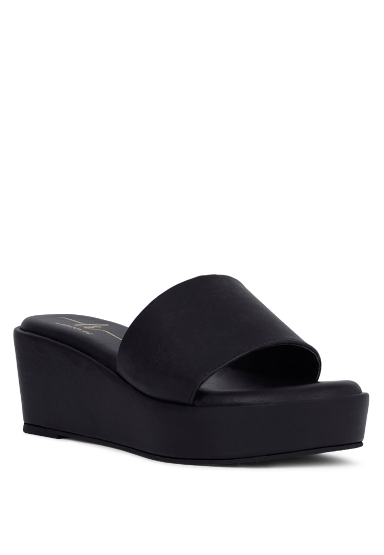 Women Classic Faux Leather Wedges