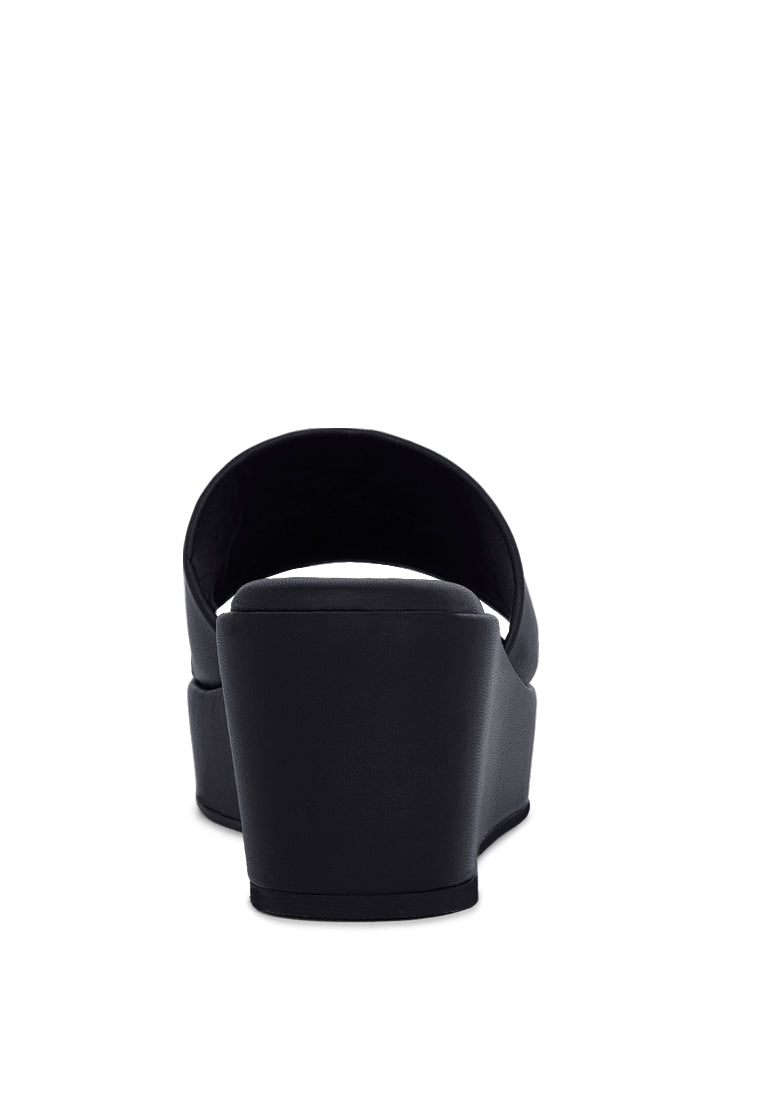 Women Classic Faux Leather Wedges