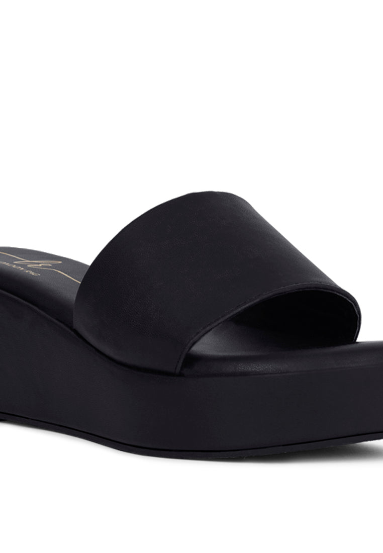 Women Classic Faux Leather Wedges