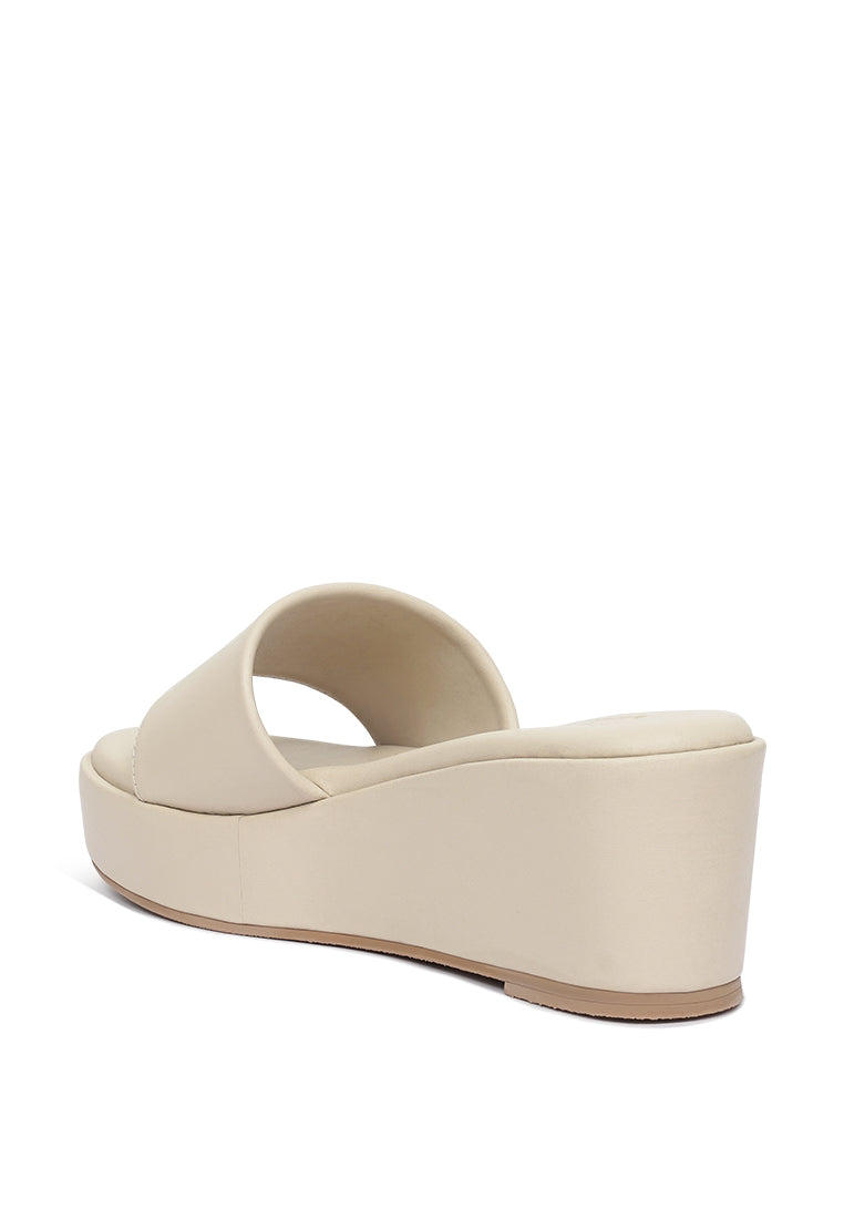 Women Classic Faux Leather Wedges