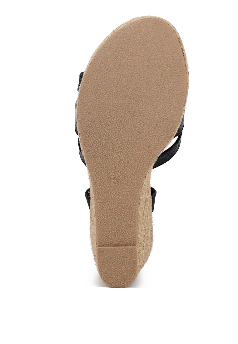 Women Comfortable Pin Buckle Espadrille Wedges