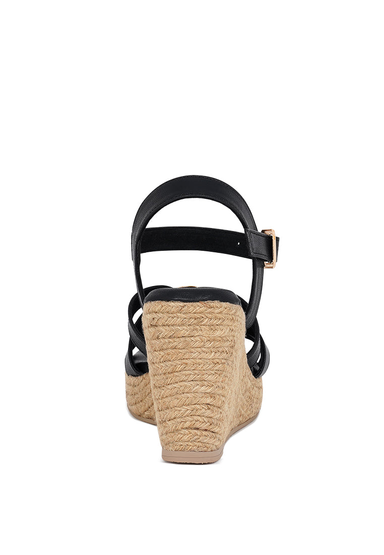 Women Comfortable Pin Buckle Espadrille Wedges