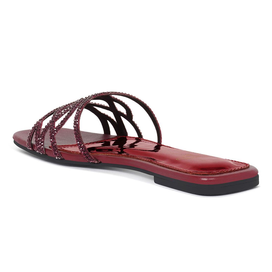 women rhinestone-embellished slip-on flats#color_burgundy