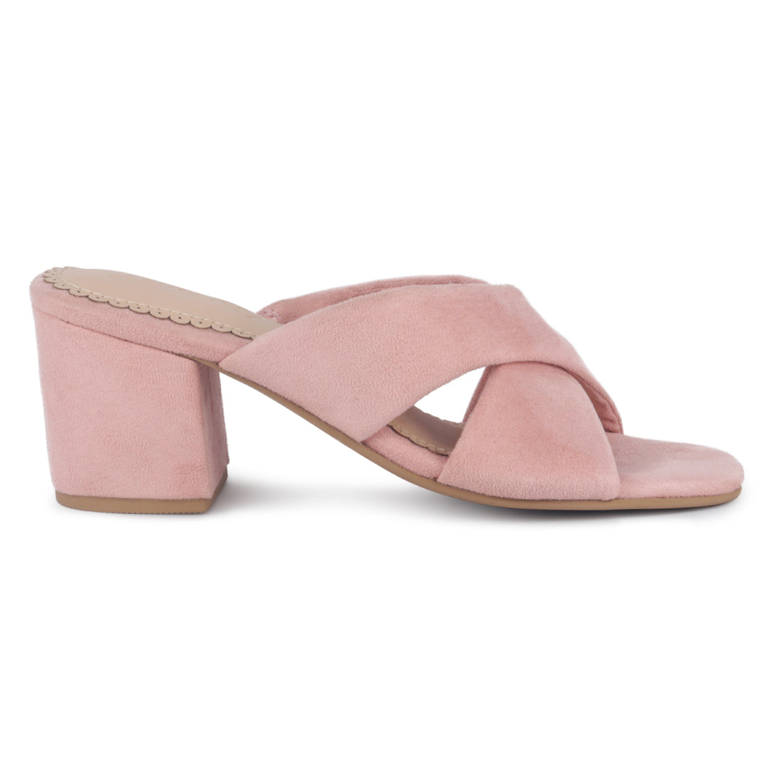 Blush Block Heel Sandal