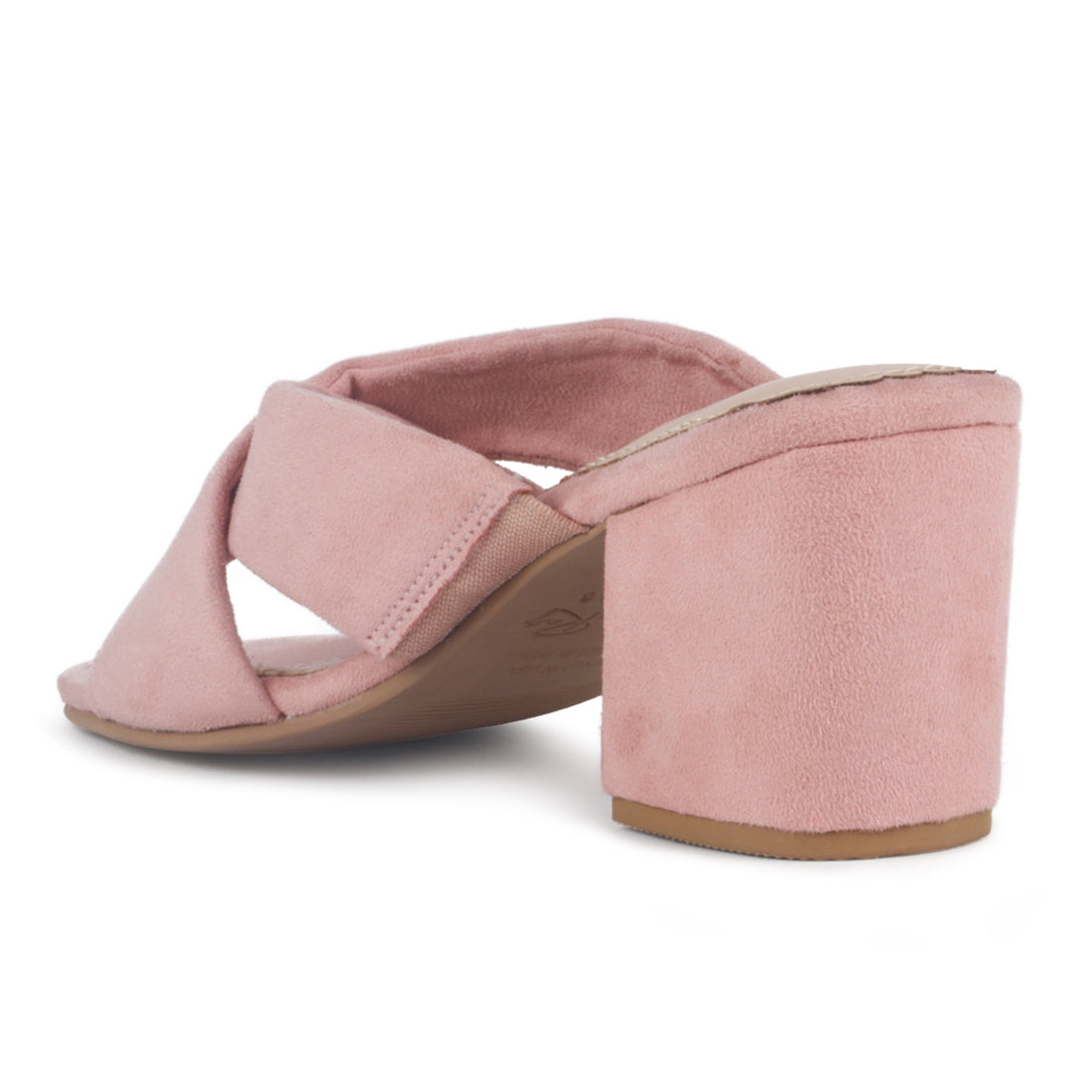 Blush Block Heel Sandal