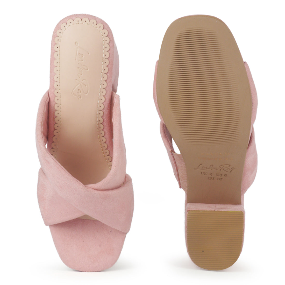 Blush Block Heel Sandal