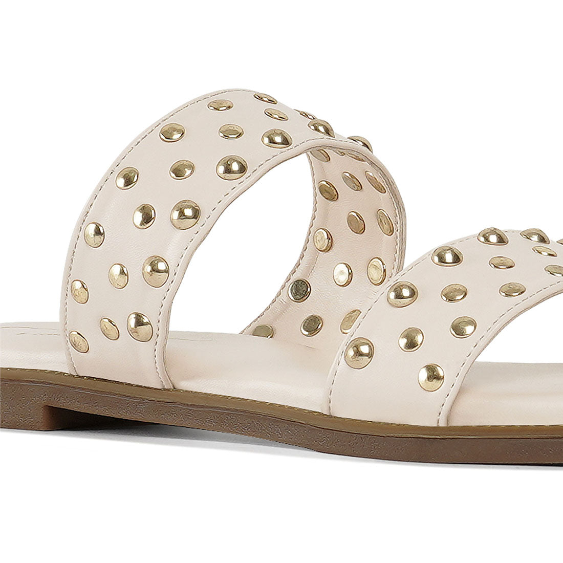 studded faux leather slip ons#color_beige