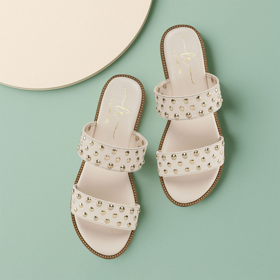 Women Studded Faux Leather Slip Ons