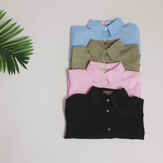 basic long sleeved collared shirt#color_black