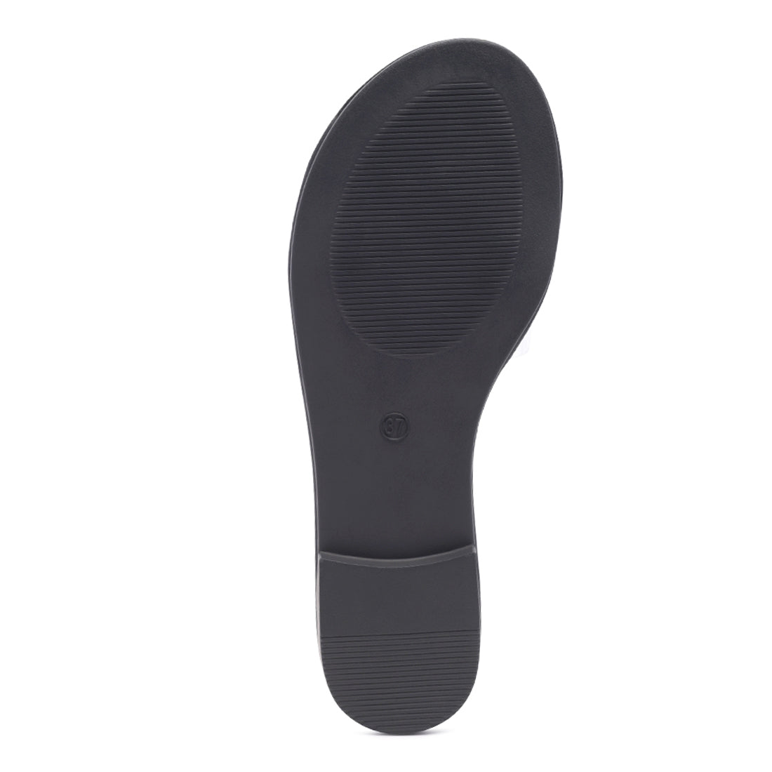 Clear Buckled Quilted Slides in Black - Black