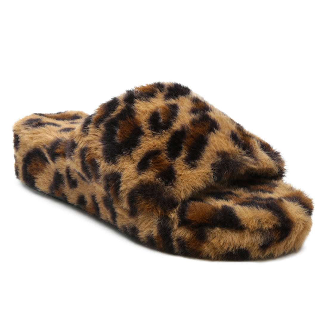 Brown All Day Indoor Fur platforms in Leopard - Brown