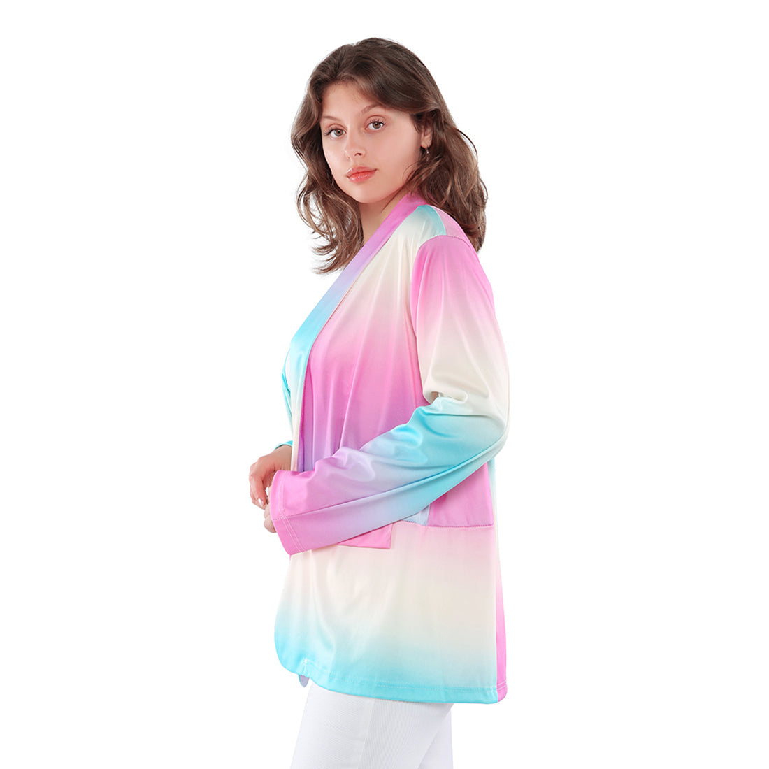 Multicolor Glaze Print Semi Casual Blazer