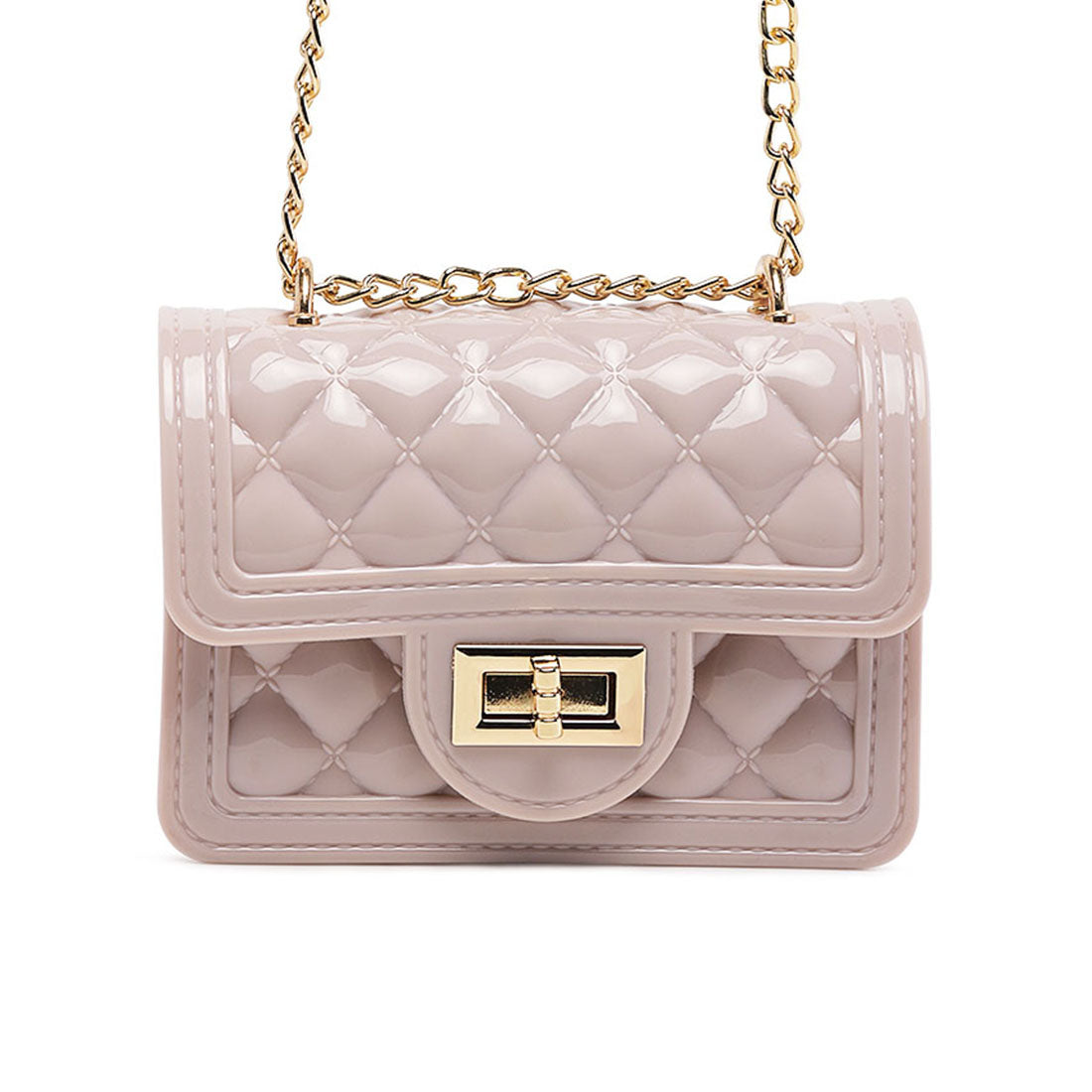 Beige Quilted Sling Bag - Beige