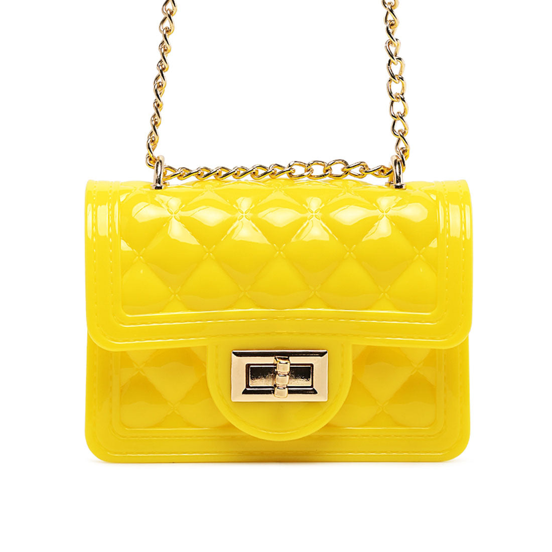 Yellow Quilted Sling Bag - Yellow