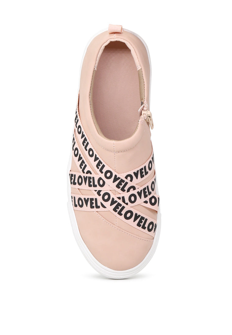 Nude Wrap Slip-On Sneakers - Nude