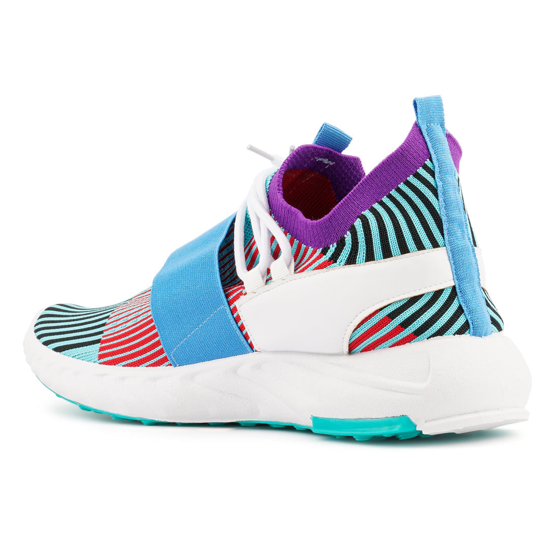 Multicolor Knitted Striped Walking Shoes