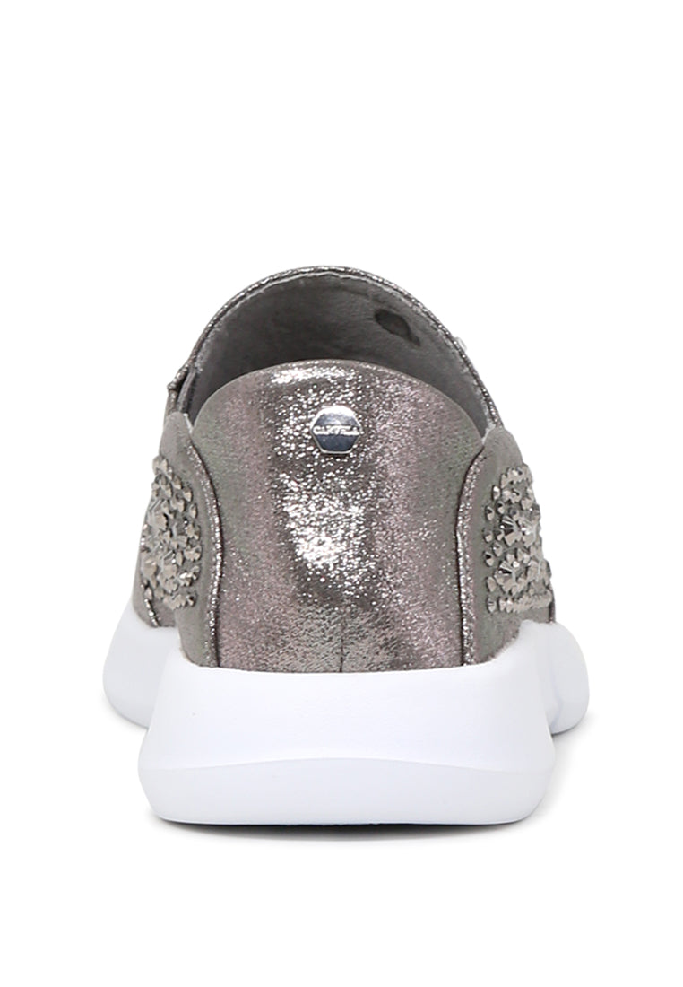 Pewter Sneakers - Silver