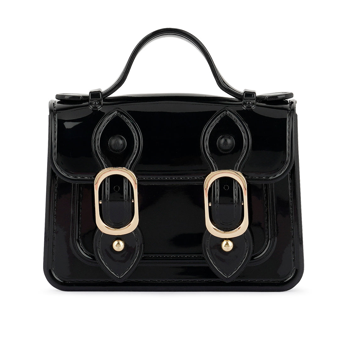 Jelly Saddle Sling Bag in Black