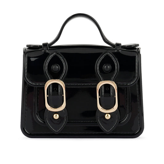 Jelly Saddle Sling Bag in Black
