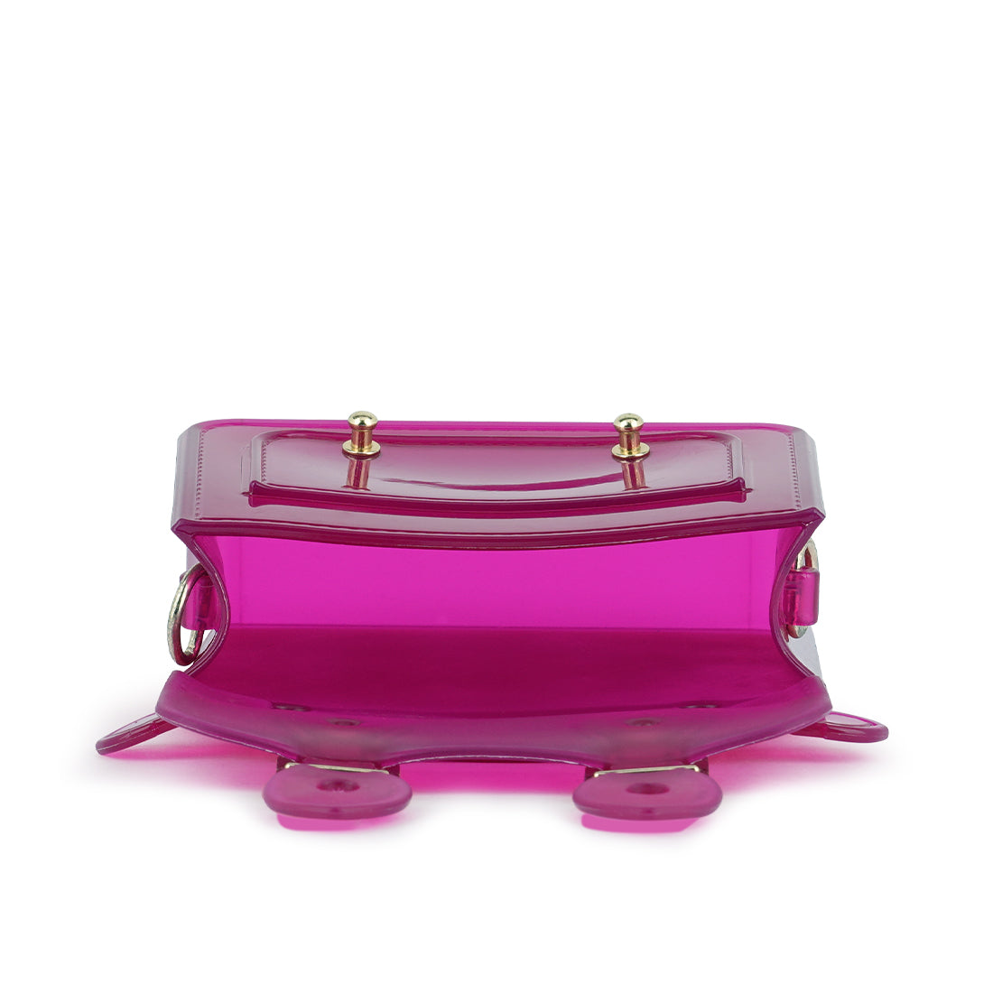 Jelly Saddle Sling Bag in Fuchsia