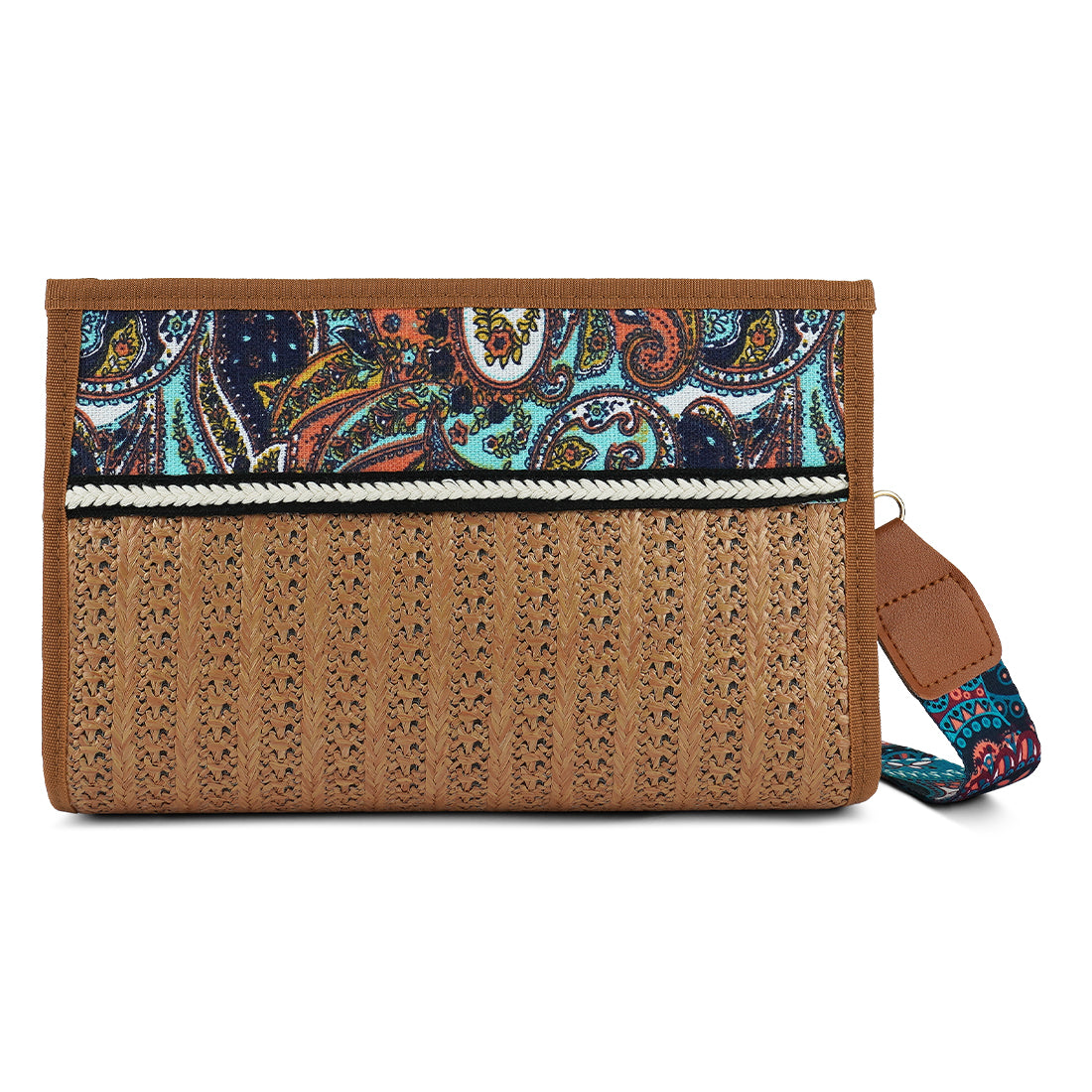 straw painted handbag#colot_tan