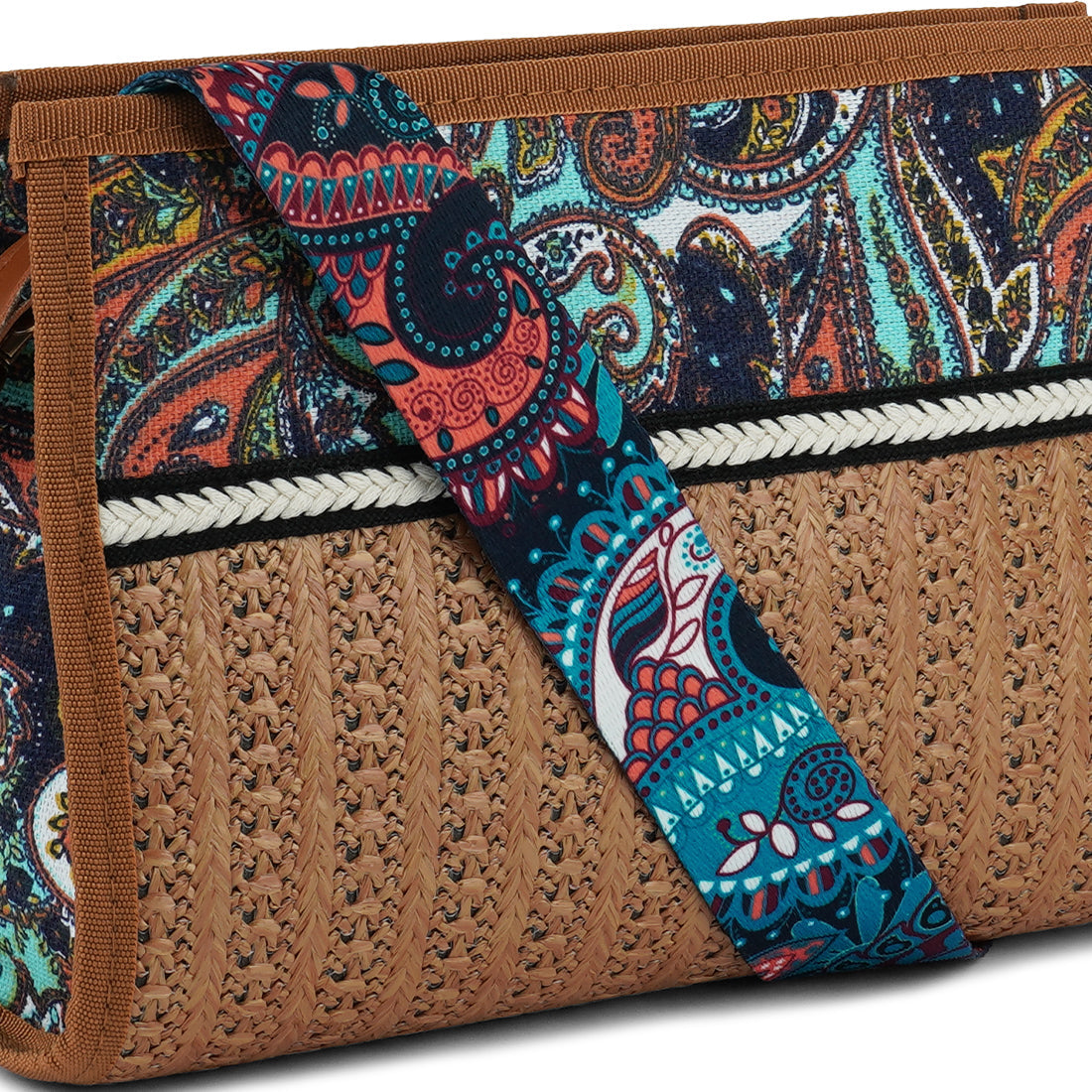 straw painted handbag#colot_tan