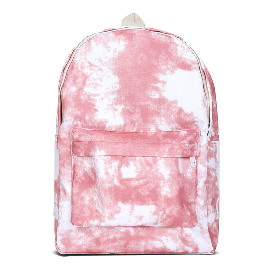 printed casual backpack#color_pink