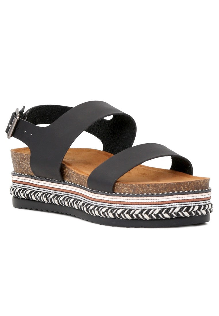 Black Flatform Sandal