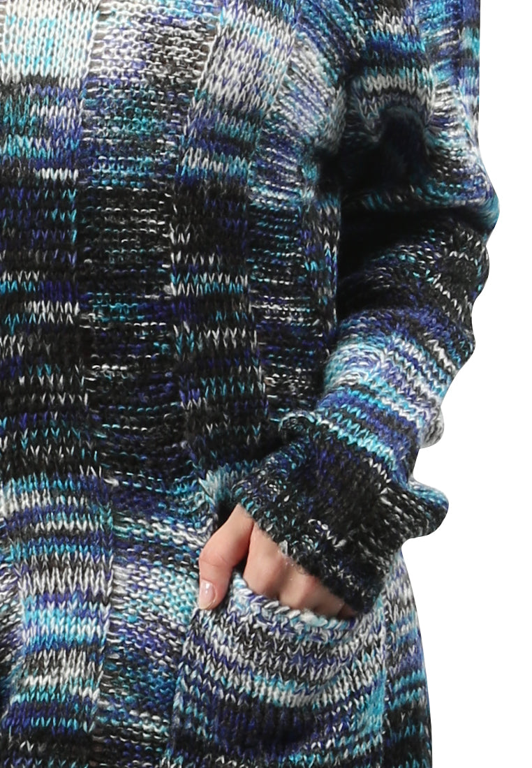 Blue Multi Color Sweater - Blue