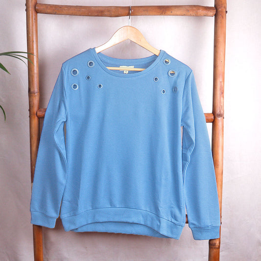 Blue Peek-a Boo Top - Blue