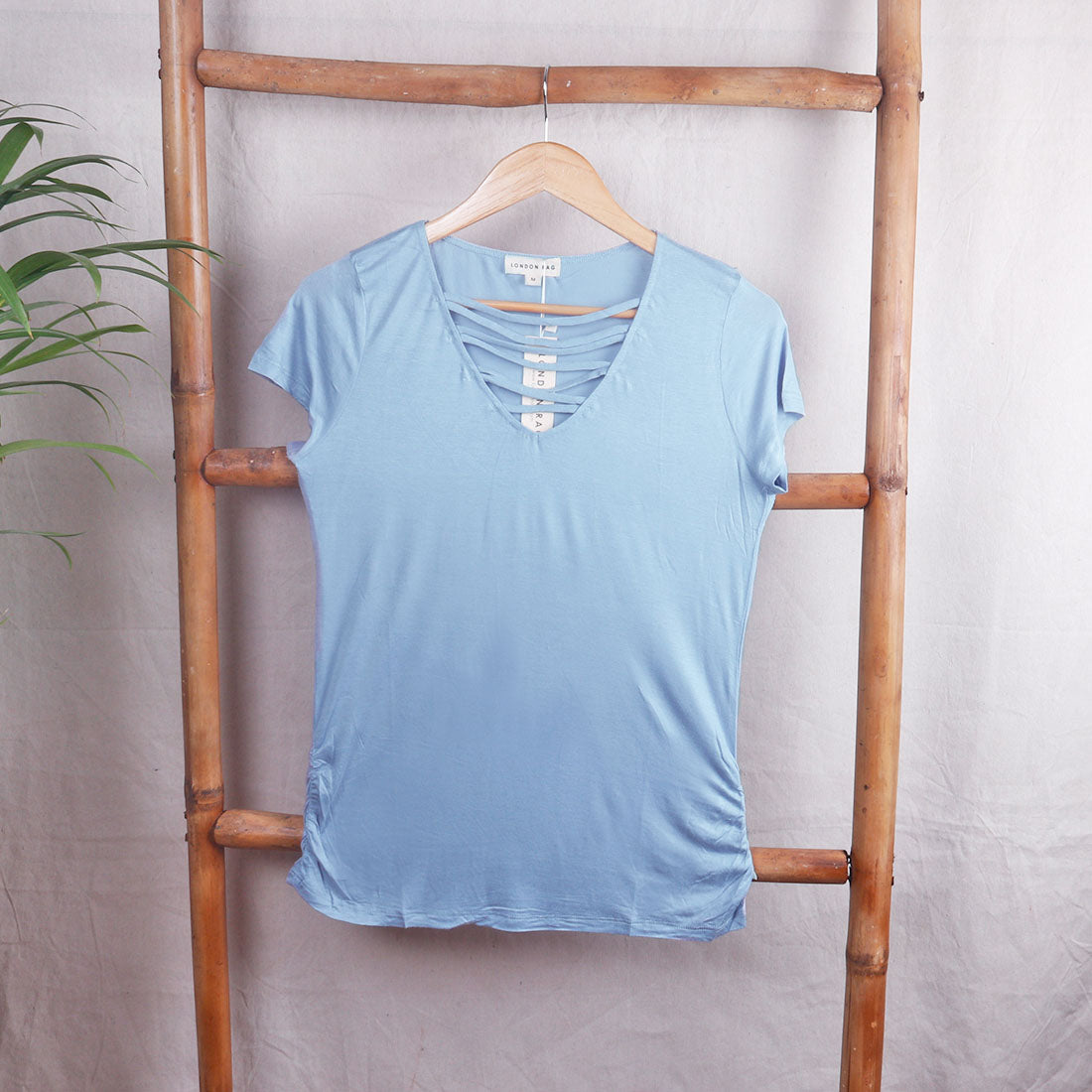 moon light blue casual top#color_blue
