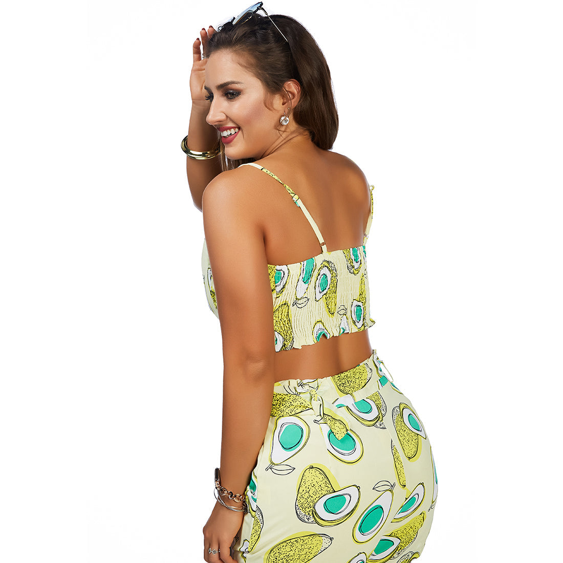 Tropical Life Printed Shorts - Yellow