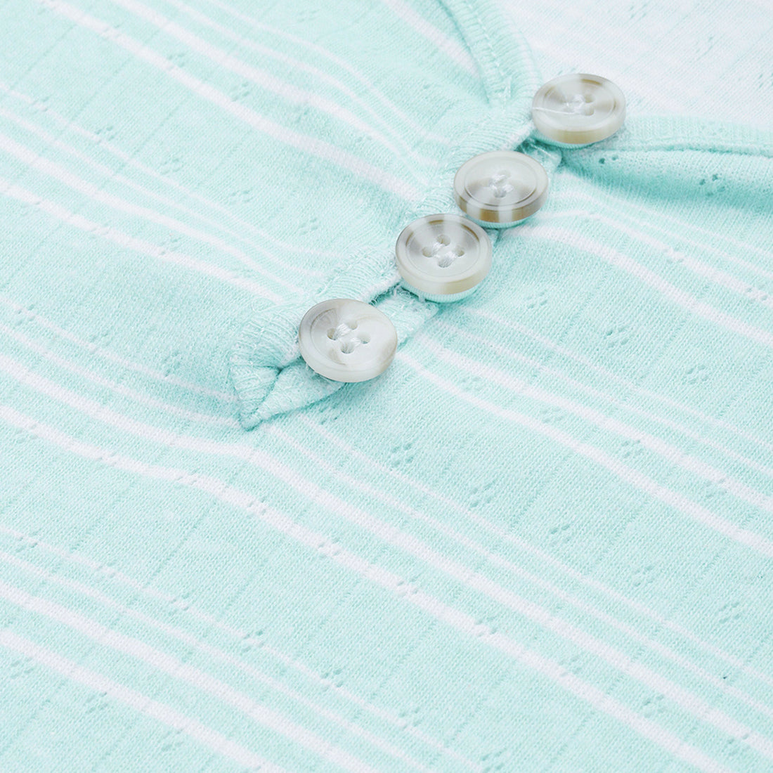 Aqua Blue Summer Print Casual Top